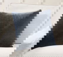 Online Designer Bedroom Everywhere Velvet Throw Pillow Cover, 20" x 20", Steel Blue