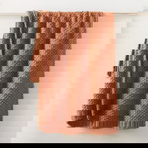 Online Designer Bedroom Chunky Cotton Knit Throw, 50"x60", Terracotta